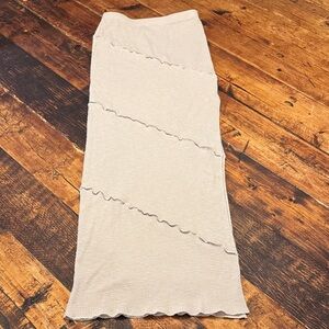 Princess Polly Asymmetrical Beige Slit Skirt size 2